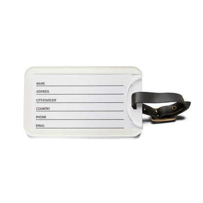 Tactical White Luggage Tag