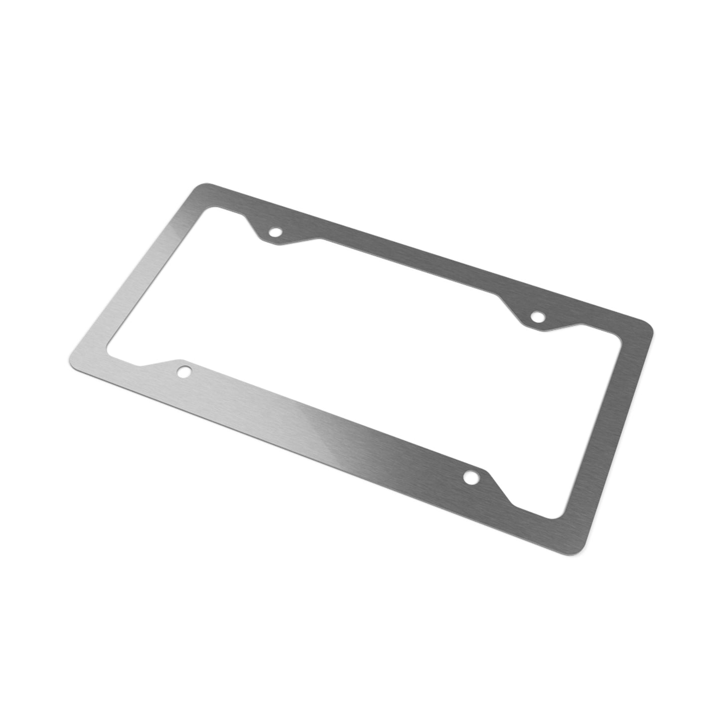 Tactical White Metal License Plate Frame